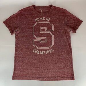 Stanford Cardinal NCAA Red College Vault Short Sleeve Crewneck Shirt Mens Large